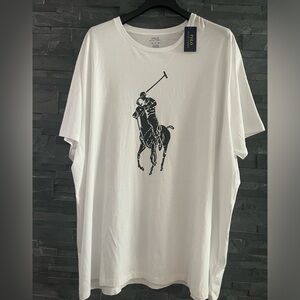 Polo Ralph Lauren 100%Cotton ShortSleeve CrewNeck w/Large Logo at Front Tee 4XB